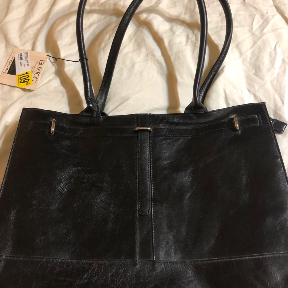 Leather Tote Bag w/Laptop Pocket